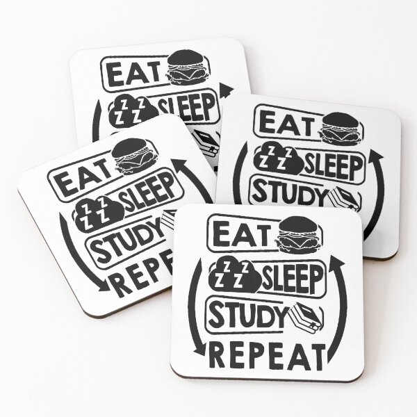 Item preview, eat sleep & study, repeat designed and sold by Toonify4U.