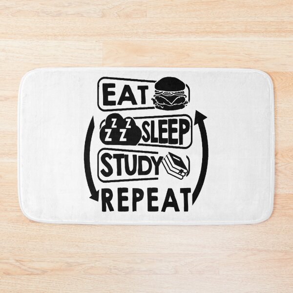 Item preview, eat sleep & study, repeat designed and sold by Toonify4U.