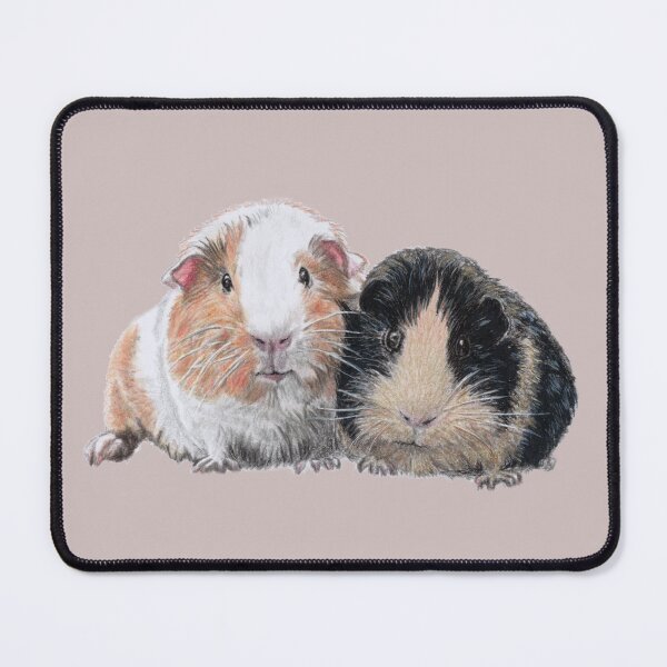 Item preview, Guinea pig cute couple pet pencil portrait drawing designed and sold by Katerina Makarova.