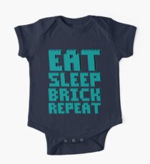 EAT, SLEEP, BRICK, REPEAT One Piece - Short Sleeve