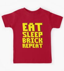 EAT, SLEEP, BRICK, REPEAT Kids Tee