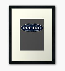 Pro Bro Plastic Framed Print