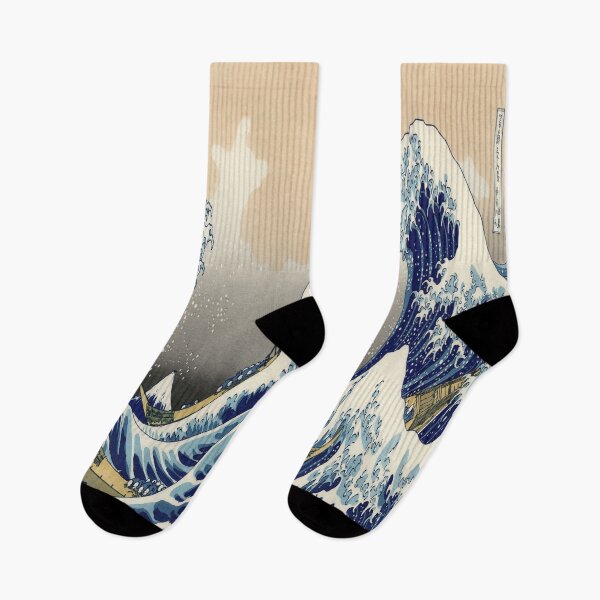 Item preview, The Great Wave Socks designed and sold by Socks-R-Us.