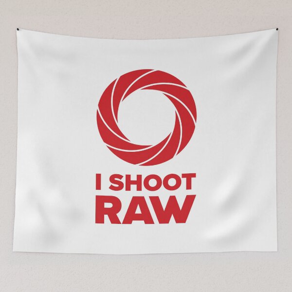 Item preview, I Shoot Raw III - Photography Design (Red on White) designed and sold by STUDIO-72.