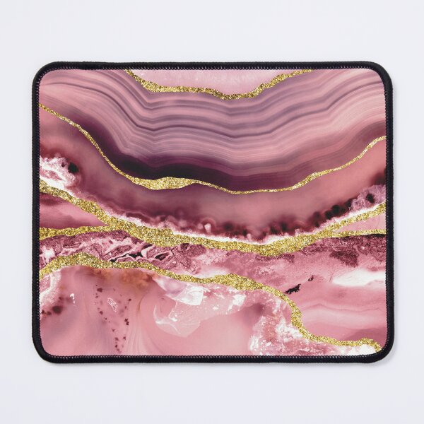Item preview, Shades Of Rose & Gold Glitter Geode Agate Slice designed and sold by Lucky-Town-Art.