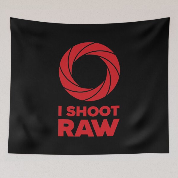 Item preview, I Shoot Raw III - Photography Design (Red on Black) designed and sold by STUDIO-72.