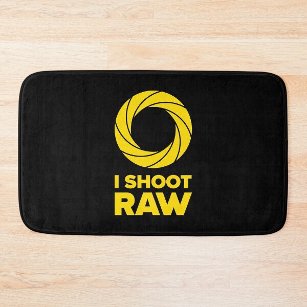 Item preview, I Shoot Raw III - Photography Design (Yellow on Black) designed and sold by STUDIO-72.