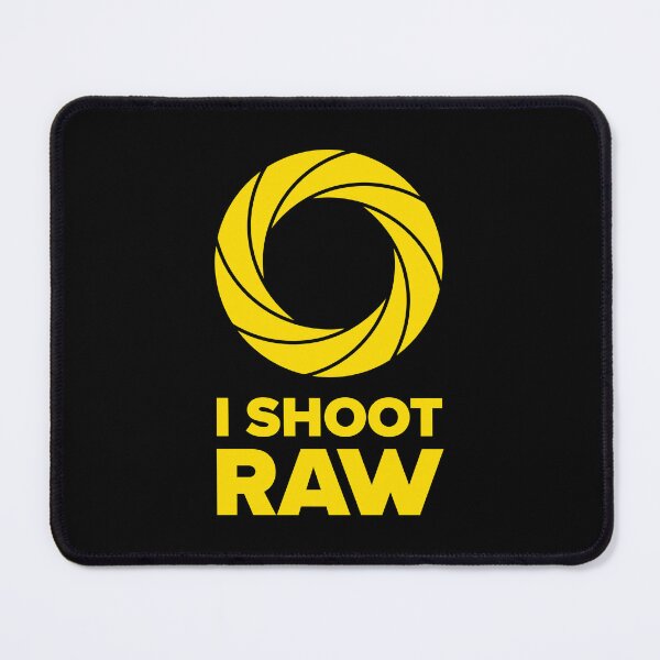 Item preview, I Shoot Raw III - Photography Design (Yellow on Black) designed and sold by STUDIO-72.
