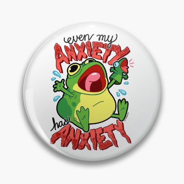 Item preview, Anxiety Frog ~ Even My Anxiety Has Anxiety designed and sold by ctkrstudio.