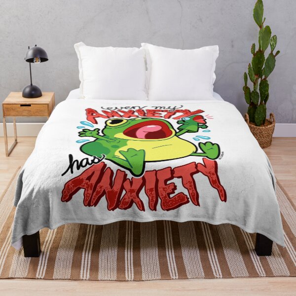 Item preview, Anxiety Frog ~ Even My Anxiety Has Anxiety designed and sold by ctkrstudio.