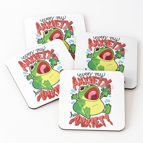 Item preview, Anxiety Frog ~ Even My Anxiety Has Anxiety designed and sold by ctkrstudio.