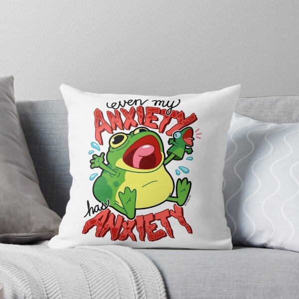 Item preview, Anxiety Frog ~ Even My Anxiety Has Anxiety designed and sold by ctkrstudio.