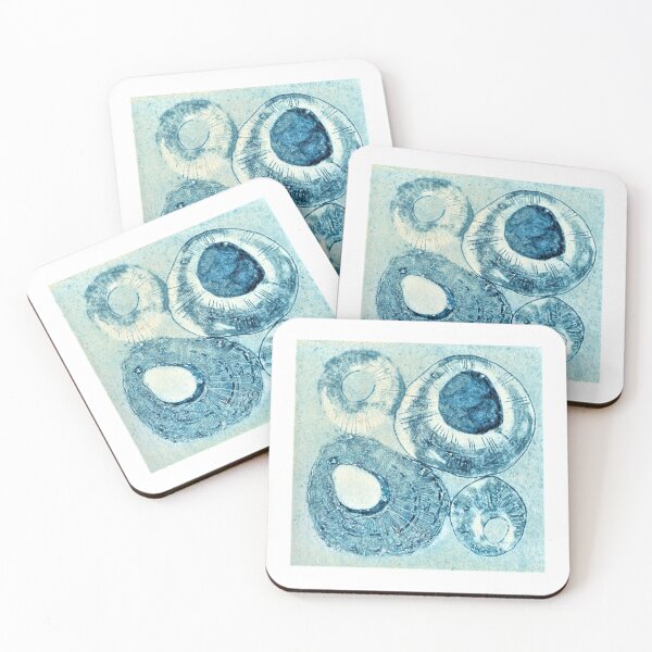 Item preview, Ensemble abstract beach finds modern collagraph designed and sold by LisaLeQuelenec.