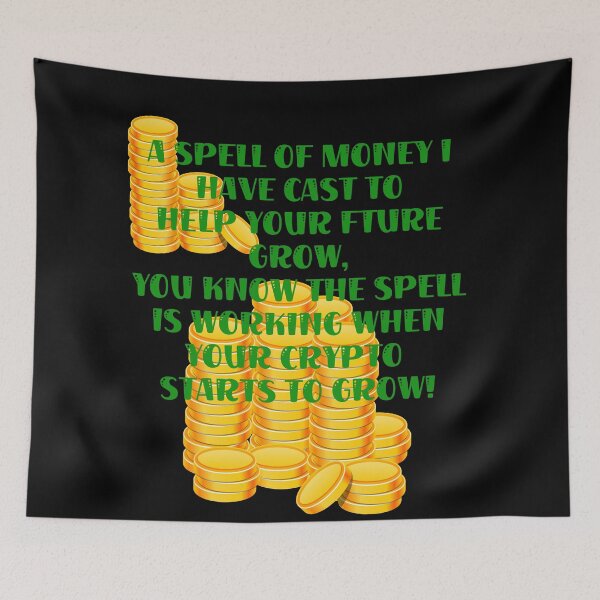 Item preview, magic money crypto grow spell designed and sold by amy greaves.