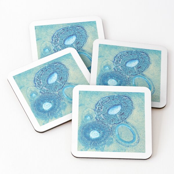 Item preview, Gathering modern abstract collagraph designed and sold by LisaLeQuelenec.