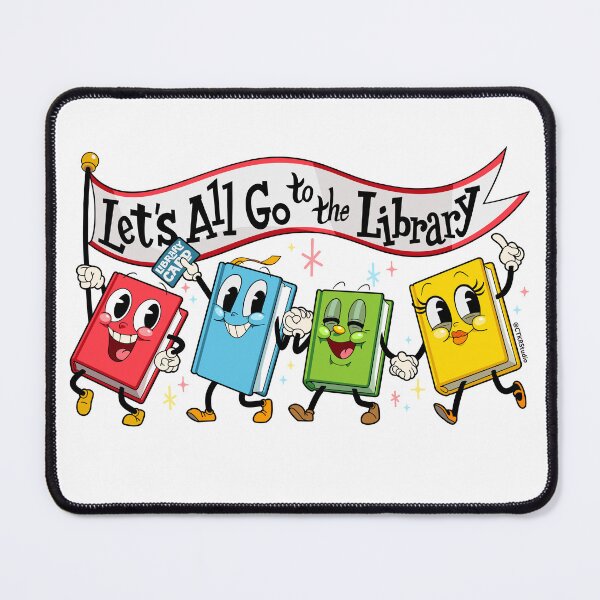 Item preview, Lets All Go to the Library ~ Marching Books designed and sold by ctkrstudio.