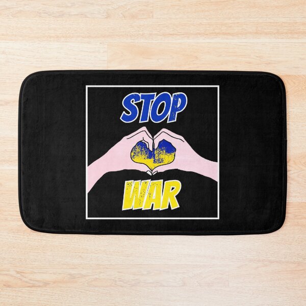 Item preview, Stop War Peace For Ukraine Heart blue yellow designed and sold by CreatDifference.