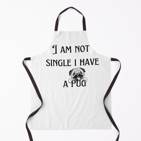 Item preview, I am not single I have a pug. A funny pug design for ladies who love their pugs. A great birthday gift for pug mammas. designed and sold by Doggymadness.