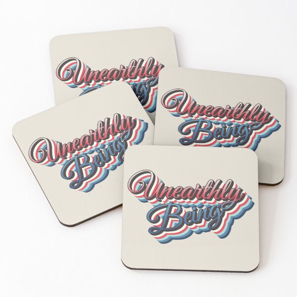 Item preview, Cool Retro Red, White and Blue UNEARTHLY BEING slogan designed and sold by TrulyEpoque.