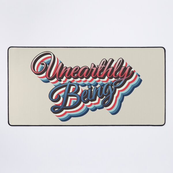 Item preview, Cool Retro Red, White and Blue UNEARTHLY BEING slogan designed and sold by TrulyEpoque.