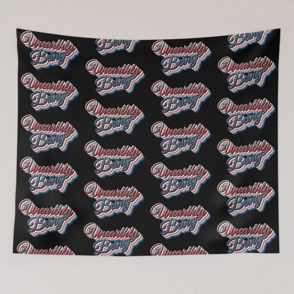 Item preview, Cool Retro Red, White and Blue UNEARTHLY BEING slogan designed and sold by TrulyEpoque.
