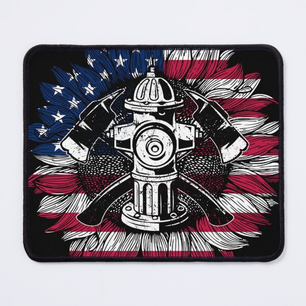 Item preview, Vitnage Firefighter Sunflower Usa Flag designed and sold by Isidroward.