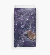 Katze im Raum-Galaxie-Entwurf Bettbezug