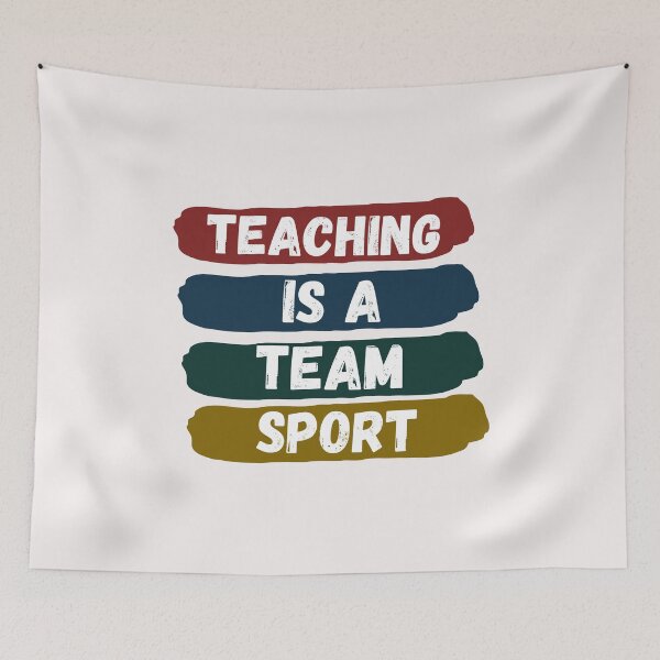 Item preview, Retro Teaching Is A Team Sport Art Designs designed and sold by Manilyn0907.