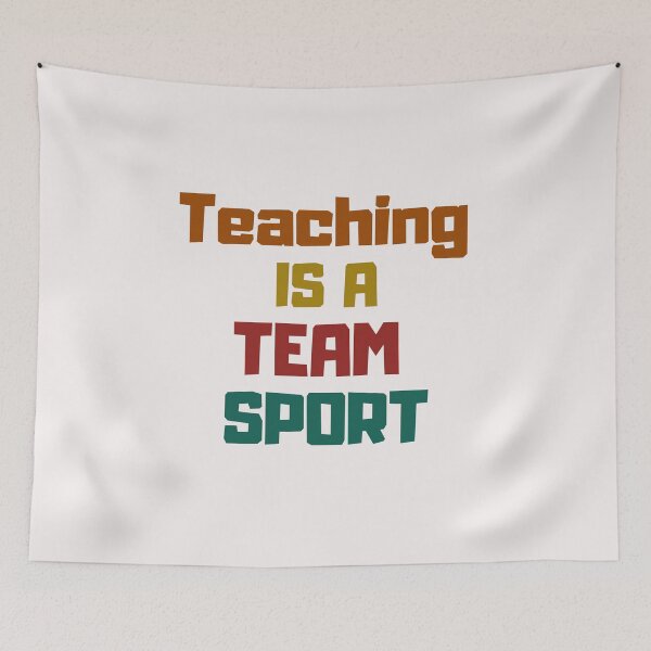 Item preview, Retro Teaching Is A Team Sport Art Designs designed and sold by Manilyn0907.
