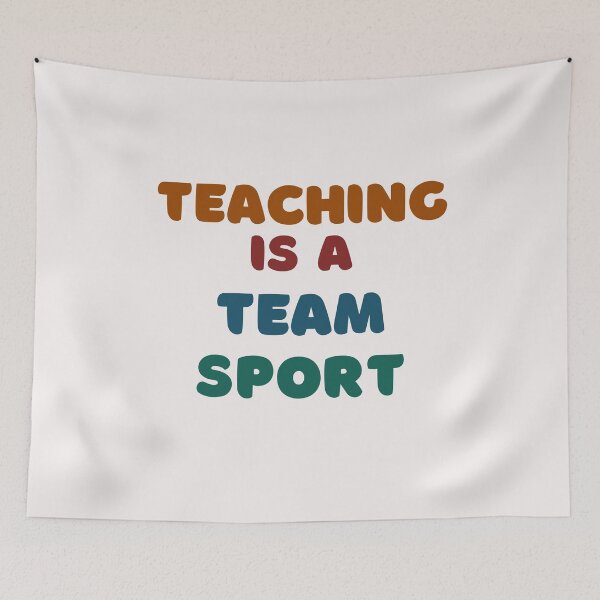 Item preview, Retro Teaching Is A Team Sport Art Designs designed and sold by Manilyn0907.