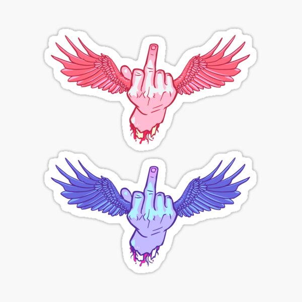 Fuck Cancer with Wings Sticker