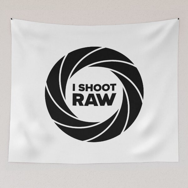 Item preview, I Shoot Raw Aperture Ring - Photography Design (Black Text) designed and sold by STUDIO-72.
