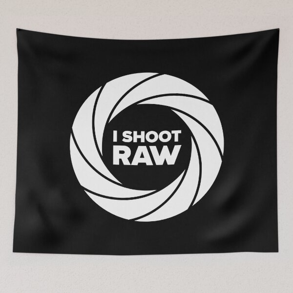 Item preview, I Shoot Raw Aperture Ring - Photography Design (White Text) designed and sold by STUDIO-72.