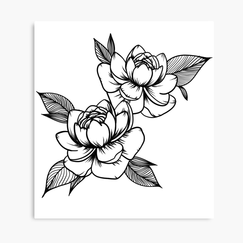 Peony Tattoo Outline by TheMello on DeviantArt