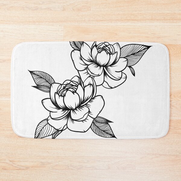 Item preview, Japanese flowers pattern, traditionnal peony design - peony tattoo inspiration,  designed and sold by shodark.