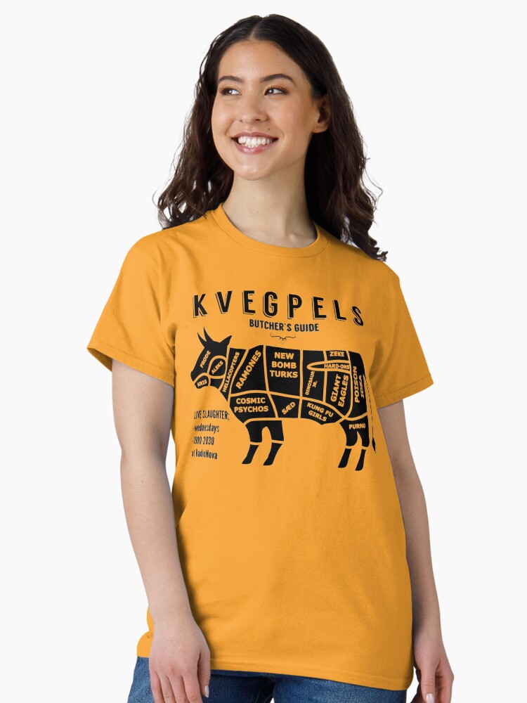 Thumbnail 2 of 7, Classic T-Shirt, Kvegpels butchers designed and sold by runforkovver.