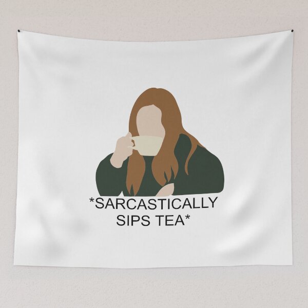 Item preview, SARCASTICALLY SIPS TEA  designed and sold by DiscoVibes.