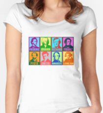 Pop-Art-Komponisten Tailliertes Rundhals-Shirt