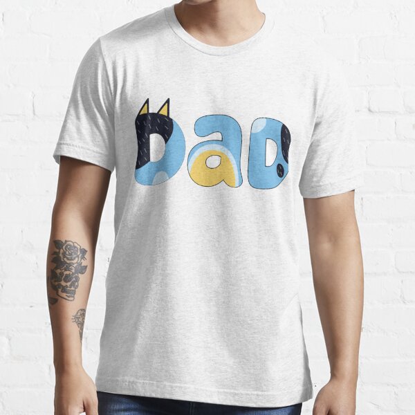 Bluey Dad Mens Graphic T-Shirt Bandit Large