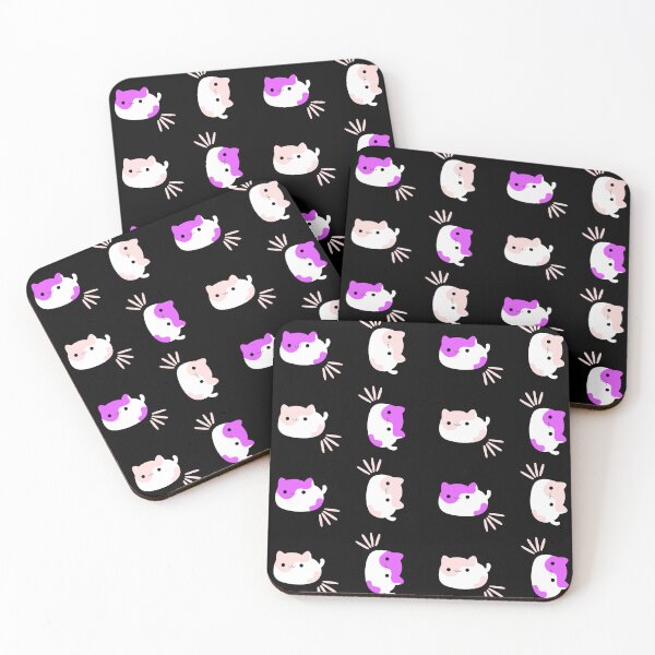 Item preview, Cute Chubby Purple and Pink Cat Pattern designed and sold by quinellie.