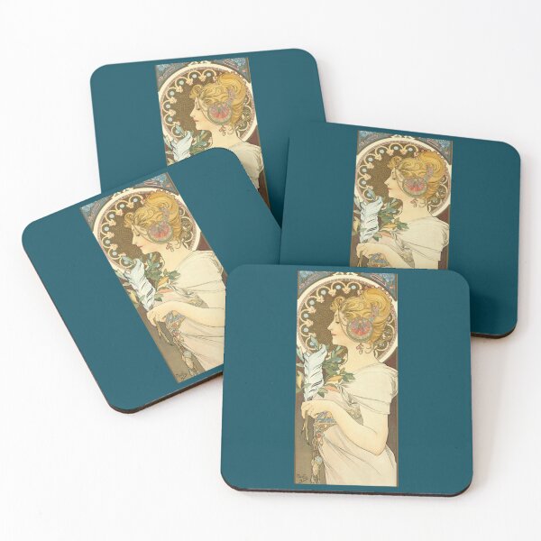 Item preview, Feather by Alphonse Mucha, 1899   designed and sold by Britney-US.
