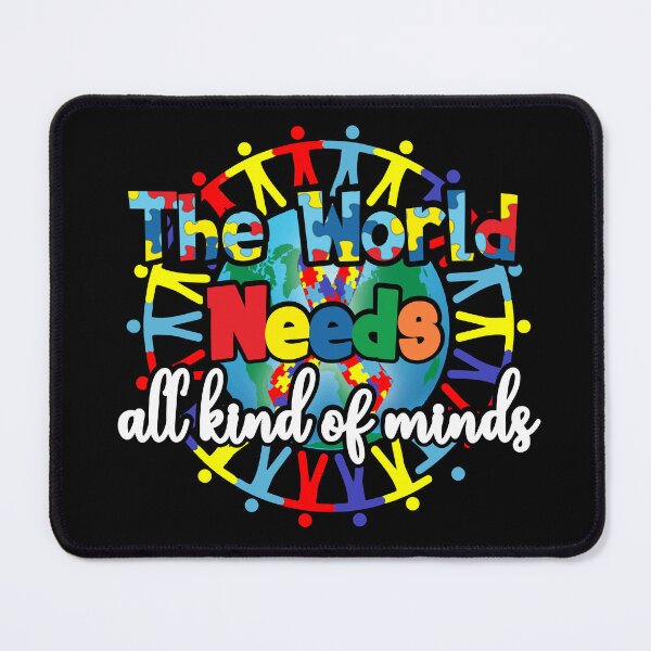 Item preview, The World Needs All Kinds of Minds Autism Awareness designed and sold by Trendy Valley .
