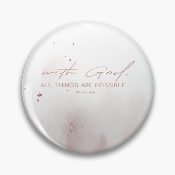 Item preview, Matthew 19:26 Rose Gold  And Blush Pink Watercolor (Photo of Glitter - Not Reflective) designed and sold by GMM DESIGNS.