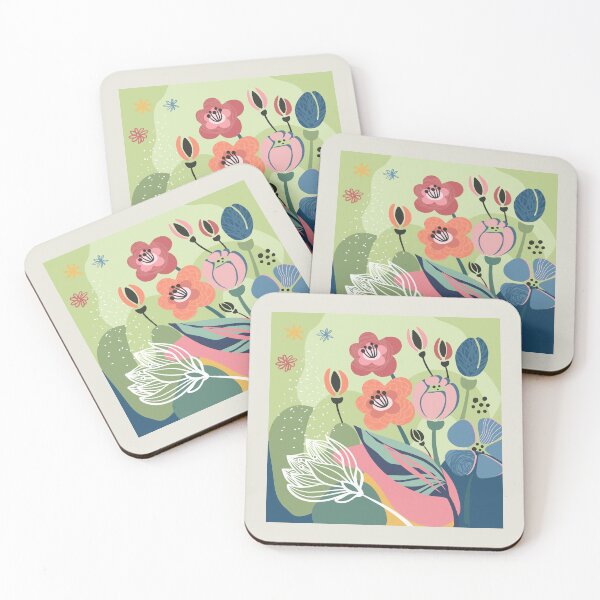 Item preview, Abstract Colourful Flowers 14 designed and sold by simplydesignart.