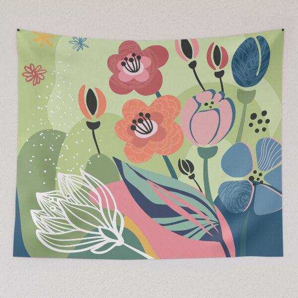 Item preview, Abstract Colourful Flowers 14 designed and sold by simplydesignart.