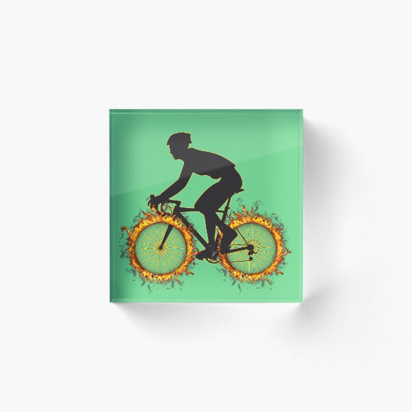 Aperçu de l'œuvre Cycliste Fire Wheel - Couleur 03 créée et vendue par SumarUp.