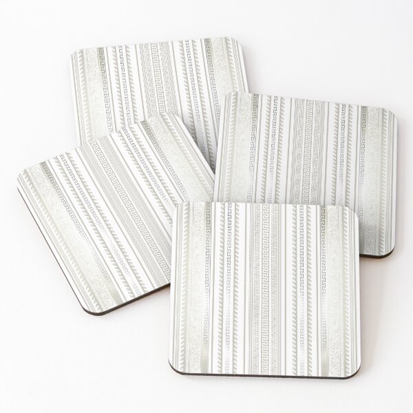Item preview, Greek Keys Khaki White Stripe designed and sold by Yiorgos Designs.