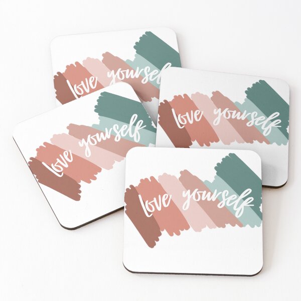 Item preview, Love yourself, inspirational life quote (colour palette, color palete) designed and sold by Sanaura.
