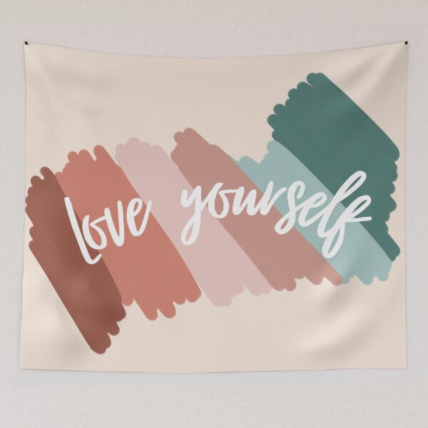 Item preview, Love yourself, inspirational life quote (colour palette, color palete) designed and sold by Sanaura.