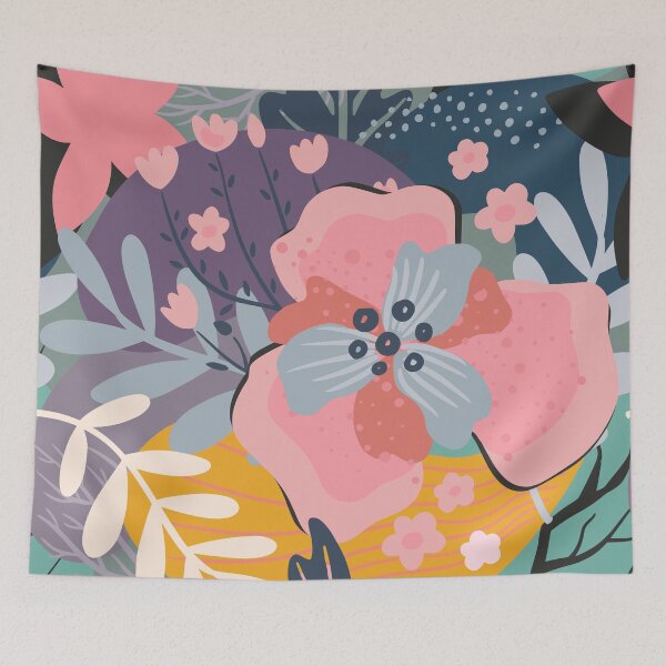 Item preview, Abstract Colourful Flowers 12 designed and sold by simplydesignart.